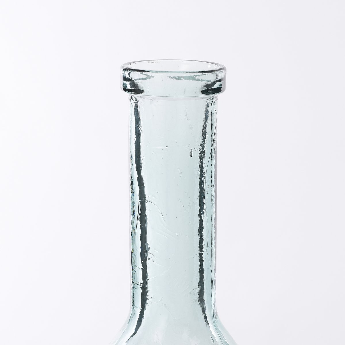 KantoormeubelenPlus Rioja Fles Vaas - H50 x Ø15 cm - Gerecycled Glas - Transparant