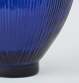 KantoormeubelenPlus Firenza Fles Vaas - H59 x Ø29 cm - Gerecycled Glas - Donkerblauw