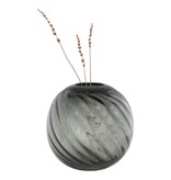 KantoormeubelenPlus Vaas - Vaas in mondgeblazen glas, grijs, rond, Ø20x19 cm