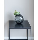 KantoormeubelenPlus Vaas - Vaas in mondgeblazen glas, grijs, rond, Ø20x19 cm