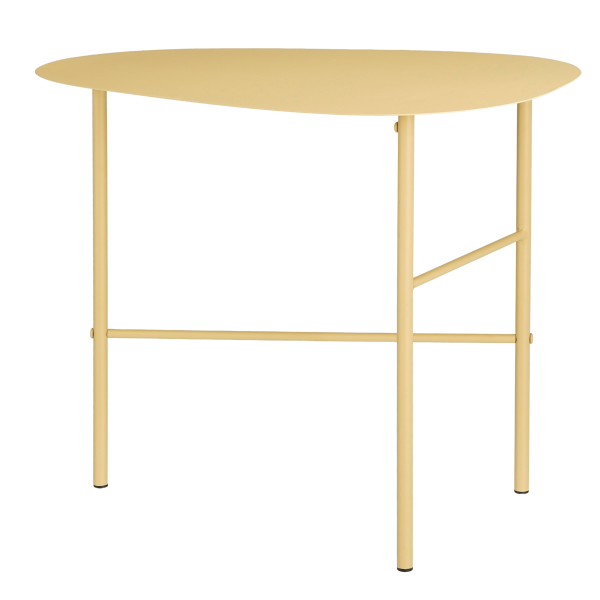 KantoormeubelenPlus Fonda Bijzettafel - L56 x B37,5 x H48 cm - Metaal - Lichtgeel