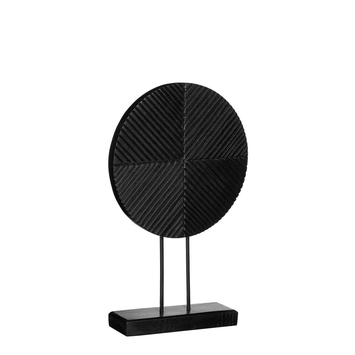 KantoormeubelenPlus Danae Ornament op Voet - H25 x Ø40 cm - FSC 100% Mangohout - Zwart