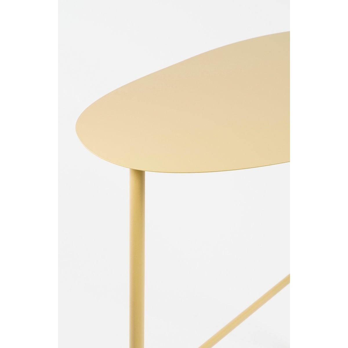 KantoormeubelenPlus Fonda Bijzettafel - L56 x B37,5 x H48 cm - Metaal - Lichtgeel