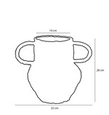 KantoormeubelenPlus Cambridge Decoratieve Vaas - H28 x Ø25 cm - Zeegras - Groen