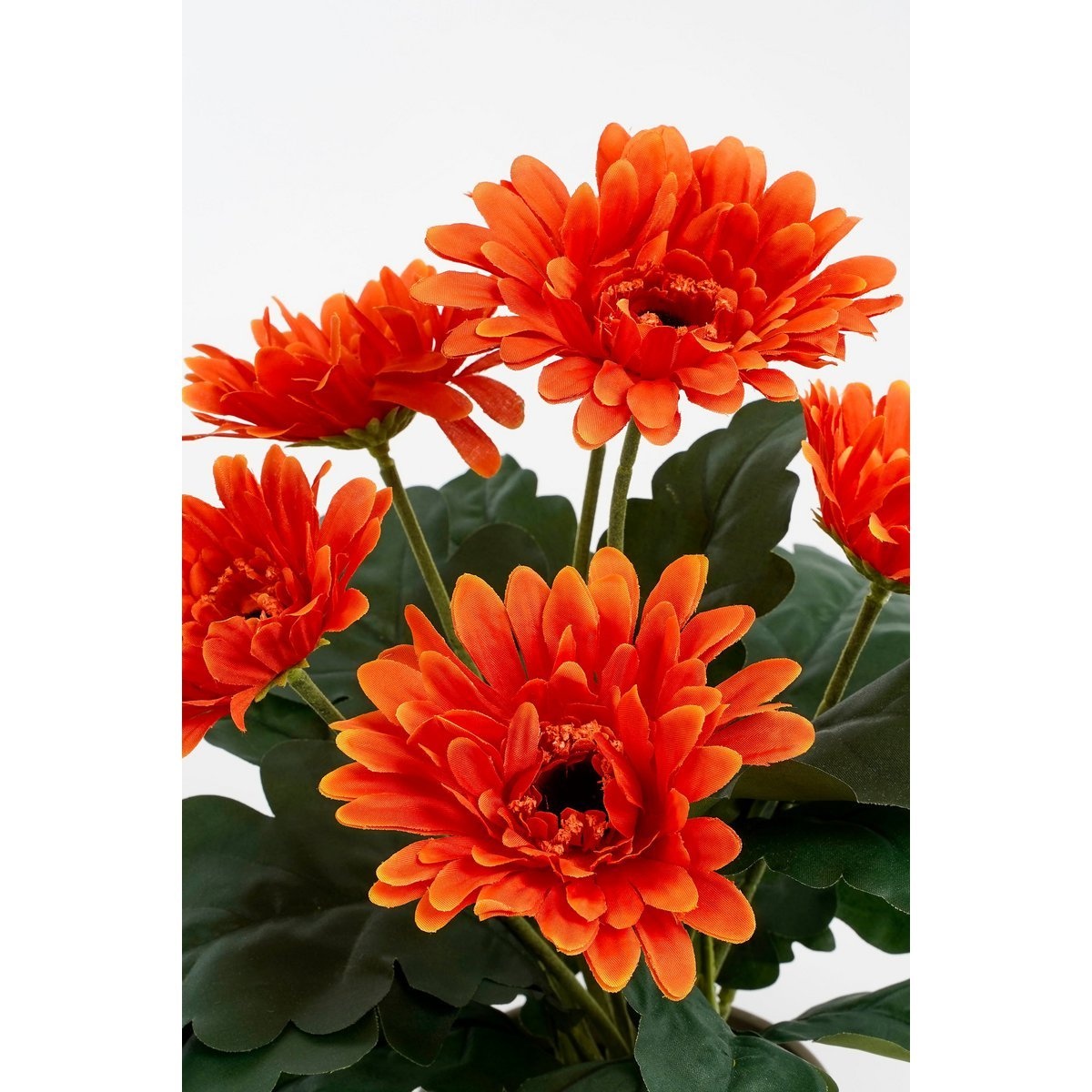 KantoormeubelenPlus Gerbera Kunstplant in Bloempot Stan - H35 x Ø30 cm - Oranje