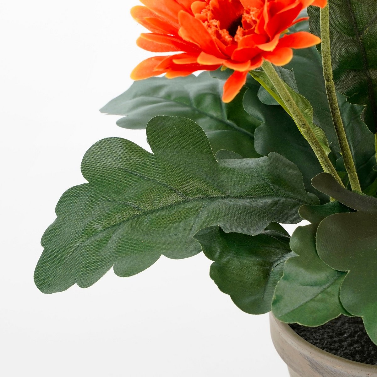 KantoormeubelenPlus Gerbera Kunstplant in Bloempot Stan - H35 x Ø30 cm - Oranje