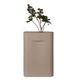 KantoormeubelenPlus Vaas - Vaas in keramiek, bruin, 24x8,5x35,5 cm