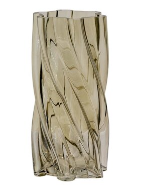 KantoormeubelenPlus Vaas - Vaas, mondgeblazen glas, gerookt groen, ø12,5x25 cm