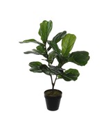 KantoormeubelenPlus Ficus Lyrata Kunstplant - H75 x Ø60 cm - Groen