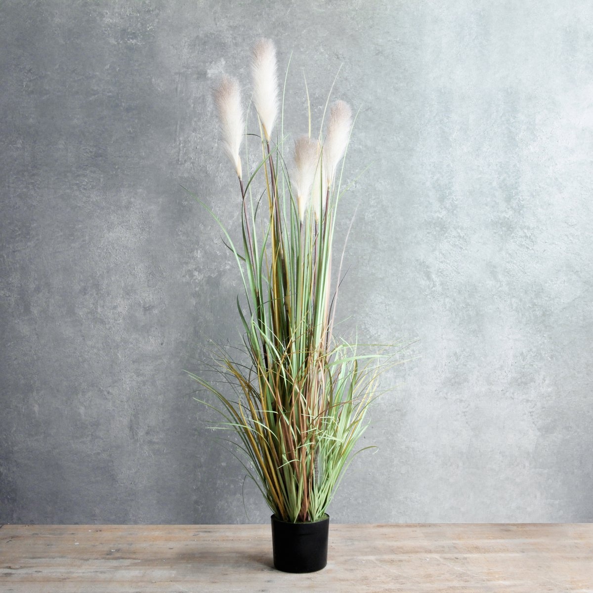 KantoormeubelenPlus Pluimgras Foxtail Kunstplant - H81 x Ø45 cm - Wit