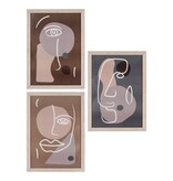 KantoormeubelenPlus Madison Frameset - Frameset, naturel, set van 3