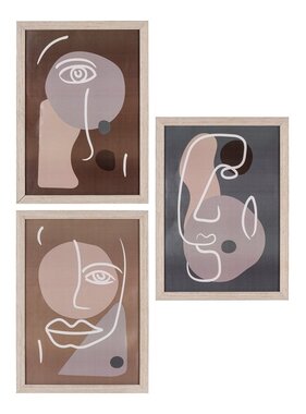 KantoormeubelenPlus Madison Frameset - Frameset, naturel, set van 3