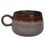 Selma Mug - Mok, keramiek, grijs/bruin, ø10x7,5 cm, set van 4