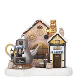 KantoormeubelenPlus LuVille Kerstdorp Miniatuur Koffie Fabriek - L25 x B16,5 x H21 cm
