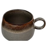 Selma Mug - Mok, keramiek, grijs/bruin, ø10x7,5 cm, set van 4