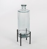 KantoormeubelenPlus Guan Fles Vaas - H75 x Ø25 cm - Gerecycled Glas - Transparant