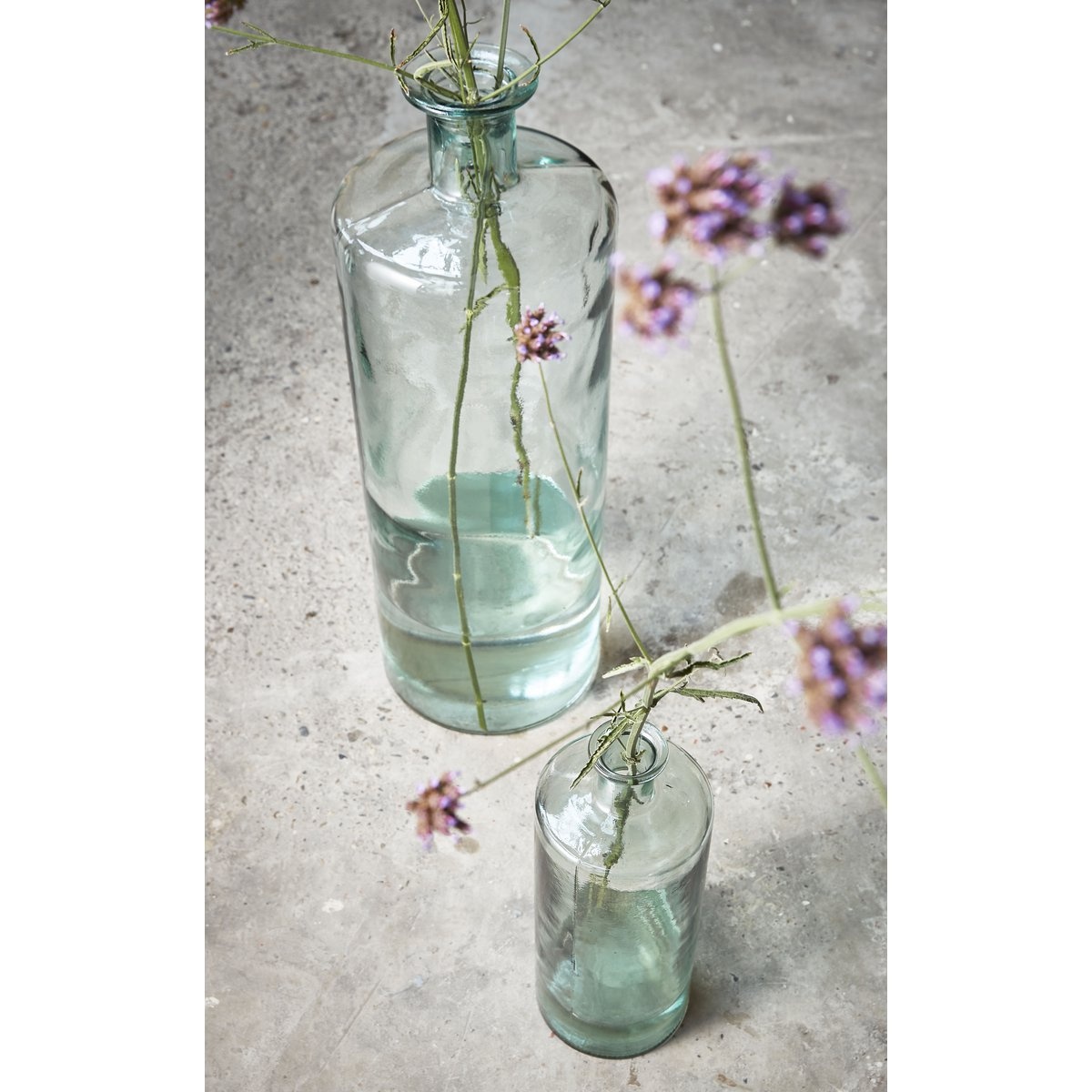 KantoormeubelenPlus Guan Fles Vaas - H75 x Ø25 cm - Gerecycled Glas - Transparant