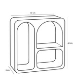 KantoormeubelenPlus Frati Wandkast - L40 x B15 x H40 cm - FSC 100% - Off White