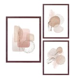 KantoormeubelenPlus Aspen Frameset - Frameset, donkerbruin, set van 3