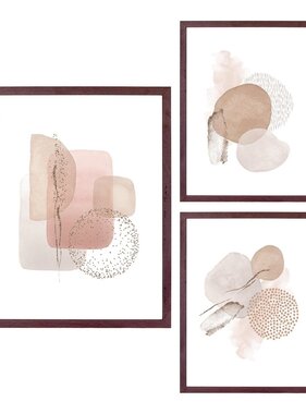 KantoormeubelenPlus Aspen Frameset - Frameset, donkerbruin, set van 3