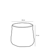 KantoormeubelenPlus Avalon Mand voor Planten - Set van 3 - H31 x Ø30 cm - Zeegras - Lichtbruin