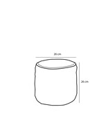 KantoormeubelenPlus Avalon Mand voor Planten - Set van 3 - H31 x Ø30 cm - Zeegras - Lichtbruin