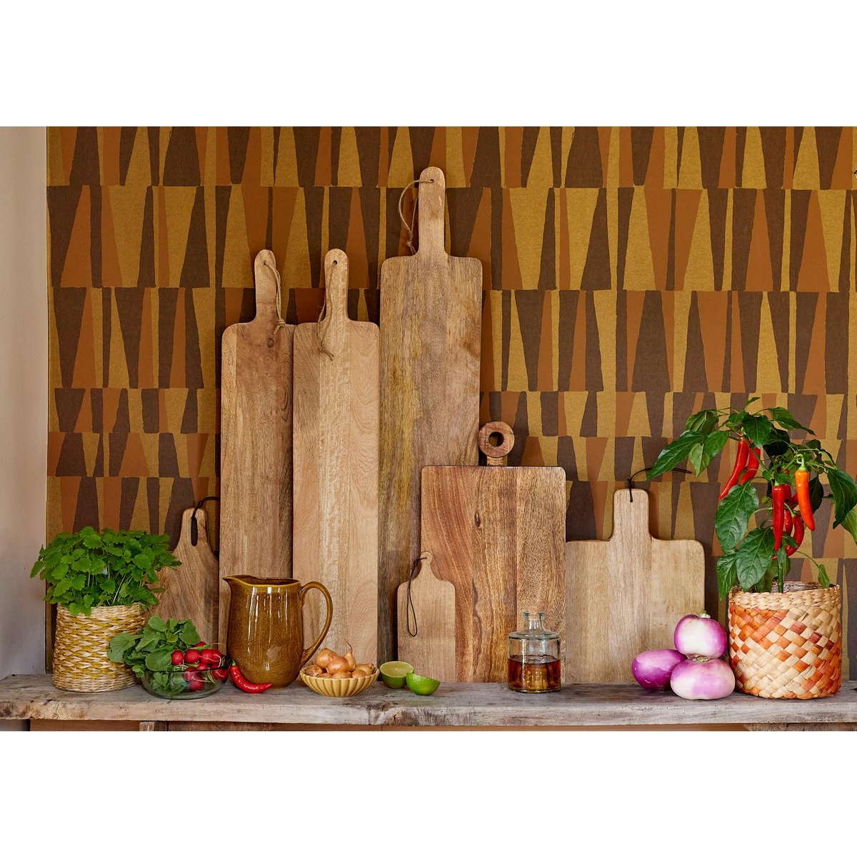 KantoormeubelenPlus Duko Serveerplank - Ø28 cm - 100% FSC Mangohout - Bruin