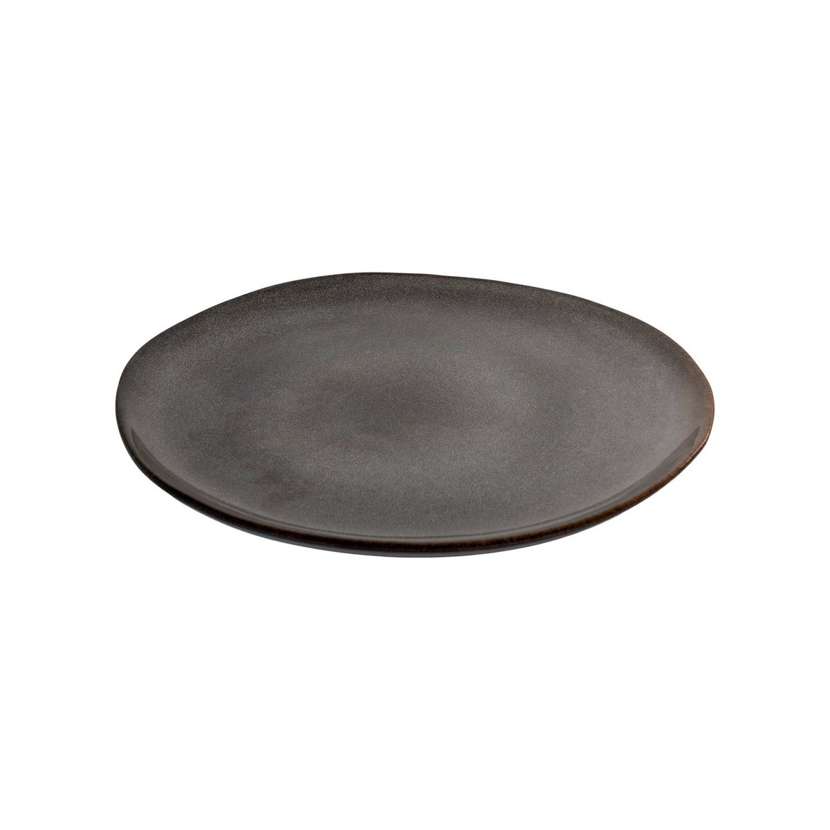KantoormeubelenPlus Selma Lunch Plate - Lunchbord, keramiek, grijs/bruin, ø21 cm, set van 4