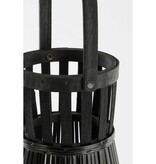 KantoormeubelenPlus Cosmo Lantaarn - H38 x Ø15 cm - Gerecycled polyester - Zwart