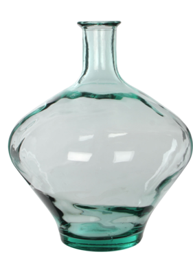 KantoormeubelenPlus Kyara Fles Vaas - H46 x Ø38 cm - Gerecycled Glas - Transparant
