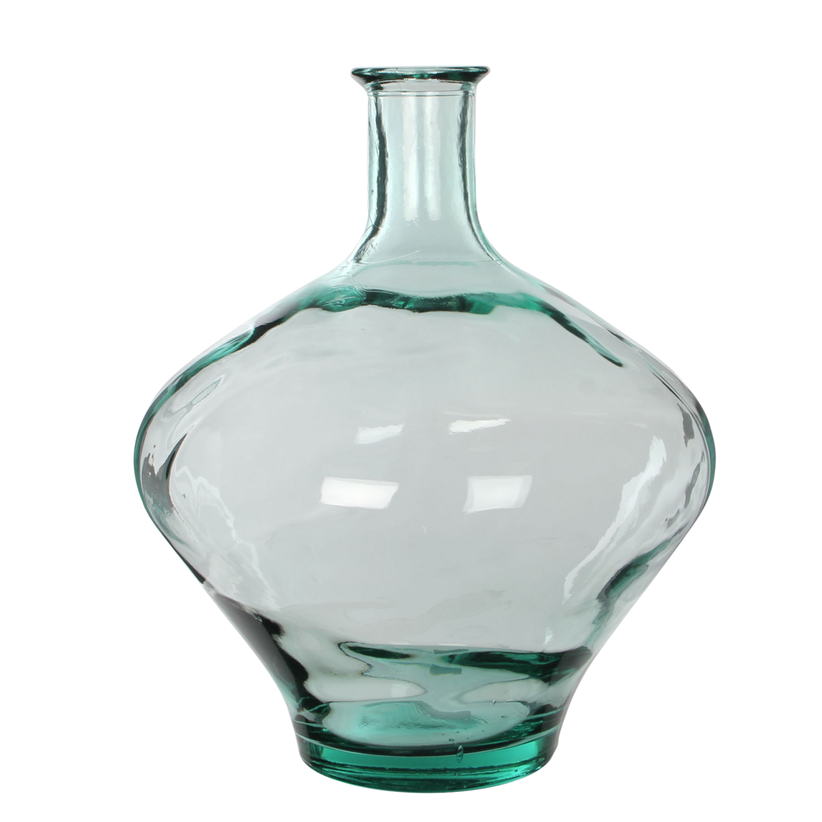 KantoormeubelenPlus Kyara Fles Vaas - H46 x Ø38 cm - Gerecycled Glas - Transparant
