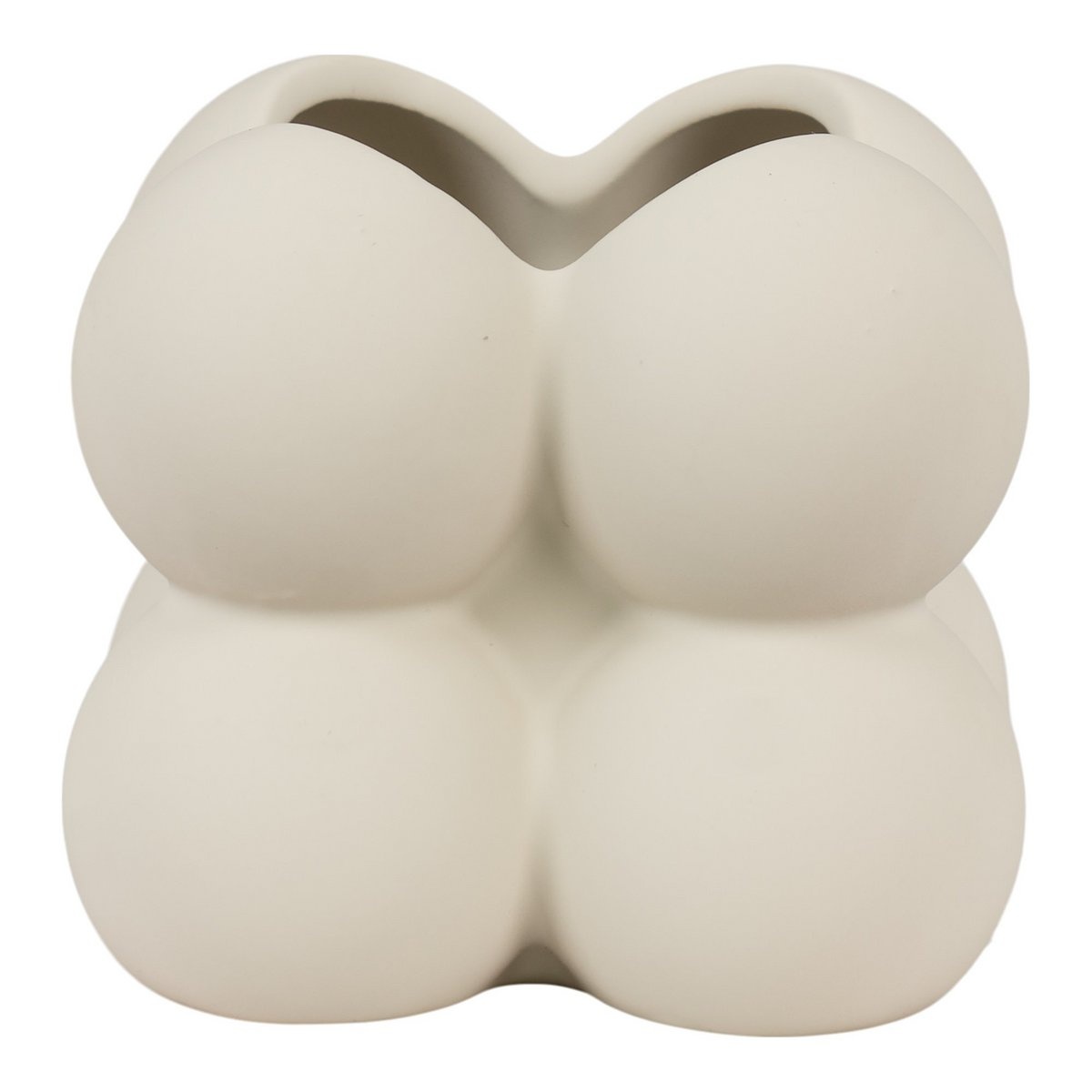 KantoormeubelenPlus Bloempot - Bloempot van keramiek, grijs, 9x9x8 cm