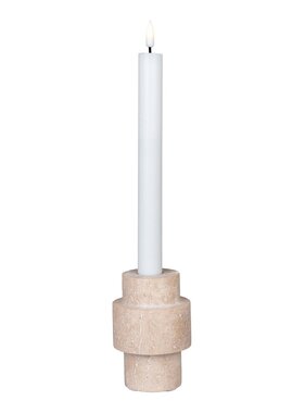 KantoormeubelenPlus Kaarsenhouder - Kaarsenhouder, travertijn, naturel, ø7x10 cm