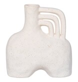 KantoormeubelenPlus Vaas - Vaas, keramiek, beige, 18,5x8x19,5 cm