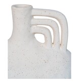 KantoormeubelenPlus Vaas - Vaas, keramiek, beige, 18,5x8x19,5 cm