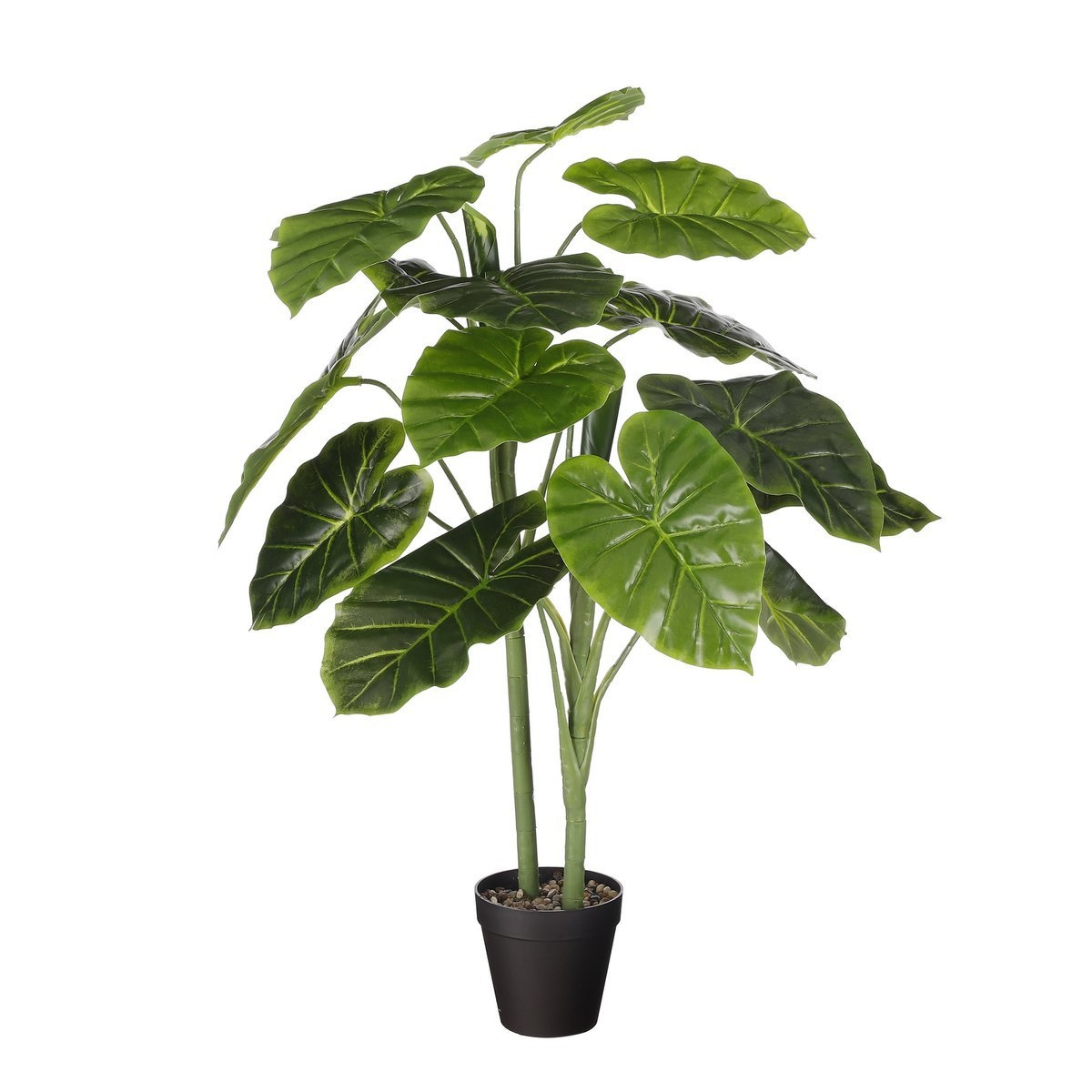 KantoormeubelenPlus Alocasia Kunstplant in Bloempot - H100 x Ø50 cm - Groen