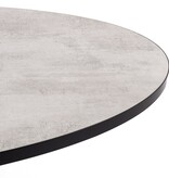 Stalux Ovale eettafel 'Mees' 210 x 100cm, kleur zwart / beton