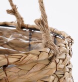 KantoormeubelenPlus Avalon Hangende Mand voor Planten - Set van 3 - H90 x Ø30 cm - Zeegras - Lichtbruin