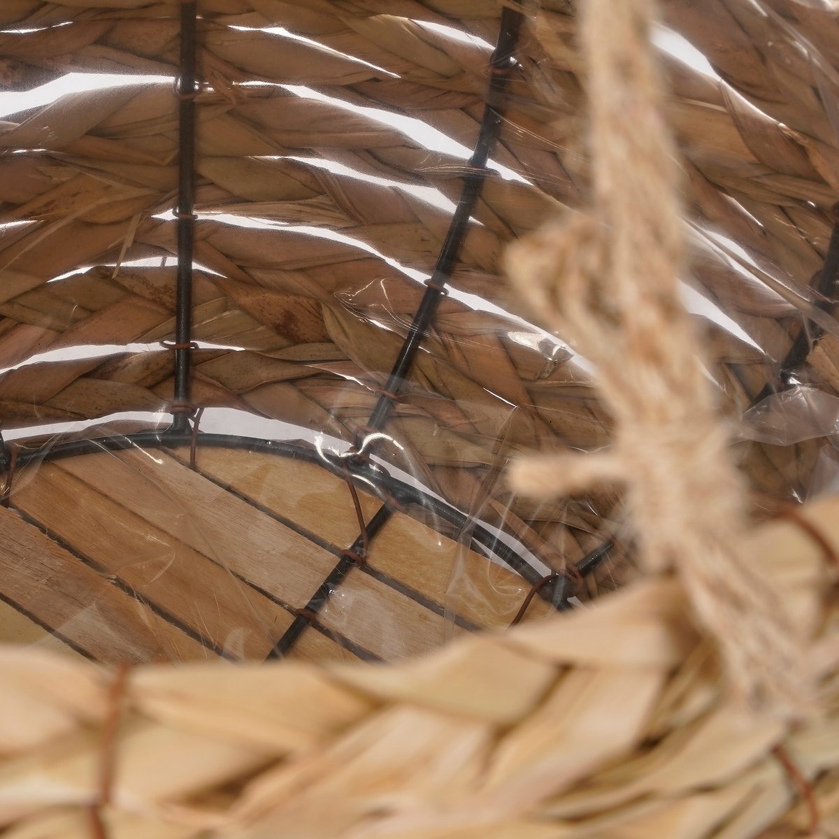 KantoormeubelenPlus Avalon Hangende Mand voor Planten - Set van 3 - H90 x Ø30 cm - Zeegras - Lichtbruin