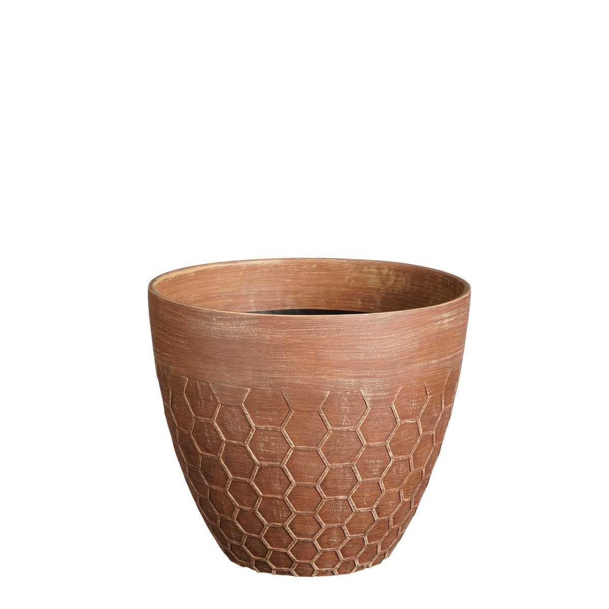 KantoormeubelenPlus Bravo Bloempot voor Buiten - H26 x Ø30,5 cm - Koper bijenkorf