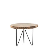 KantoormeubelenPlus Pia Boomstam Bijzettafel - H34 x Ø50 cm - Lichtbruin