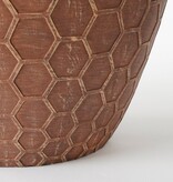 KantoormeubelenPlus Bravo Bloempot voor Buiten - H26 x Ø30,5 cm - Koper bijenkorf