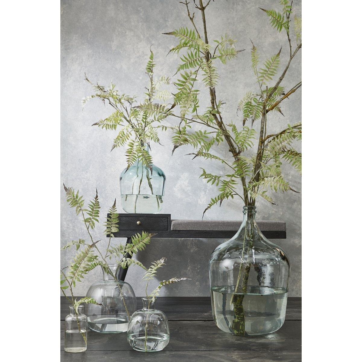KantoormeubelenPlus Diego Fles Vaas - H56 x Ø40 cm - Gerecycled Glas - Transparant