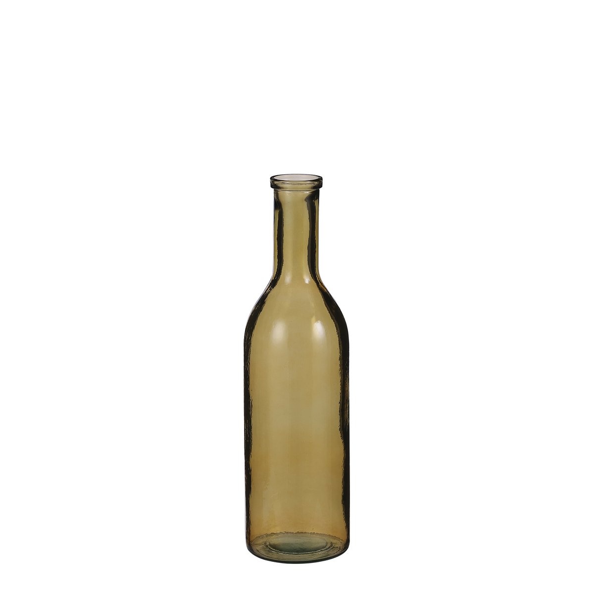 KantoormeubelenPlus Rioja Fles Vaas - H50 x Ø15 cm - Gerecycled Glas - Oker