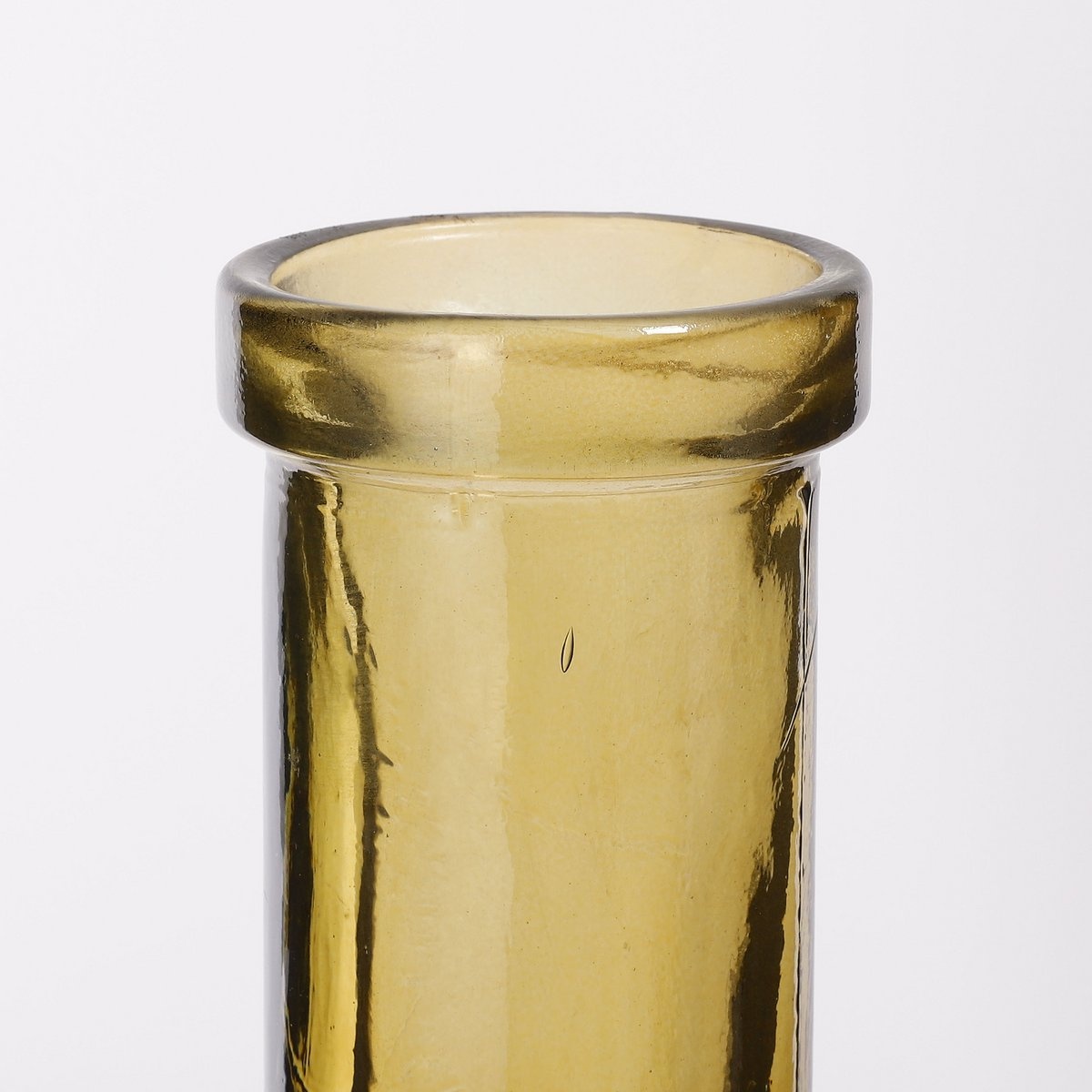 KantoormeubelenPlus Rioja Fles Vaas - H50 x Ø15 cm - Gerecycled Glas - Oker