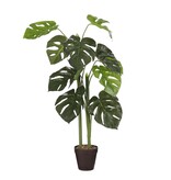 KantoormeubelenPlus Monstera Kunstplant in Bloempot - H100 x Ø50 cm - Groen 