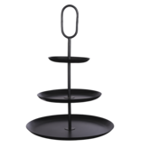 Rama Etagère 3-Laags - H55 x Ø38 cm - Metaal - Zwart