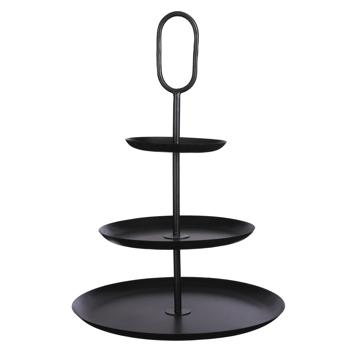 KantoormeubelenPlus Rama Etagère 3-Laags - H55 x Ø38 cm - Metaal - Zwart