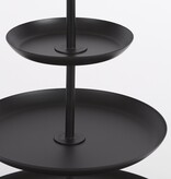Rama Etagère 3-Laags - H55 x Ø38 cm - Metaal - Zwart