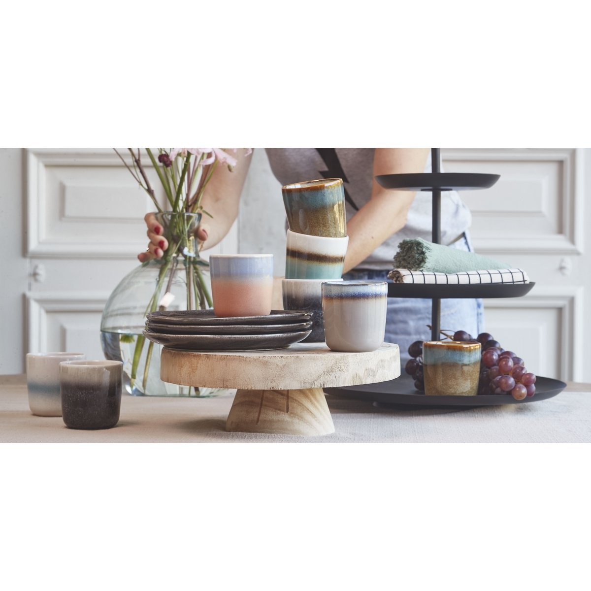 KantoormeubelenPlus Rama Etagère 3-Laags - H55 x Ø38 cm - Metaal - Zwart